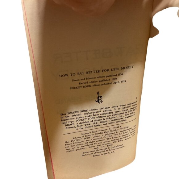 Cookbook James Beard How to Eat More for Less Money Paperback 1974 Compliments o - Picture 3 of 3